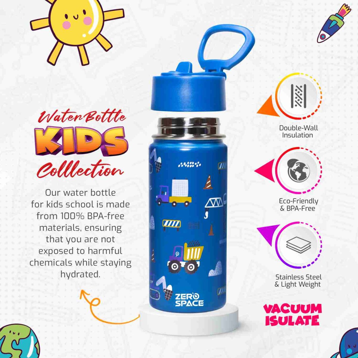 kids insulated water bottle