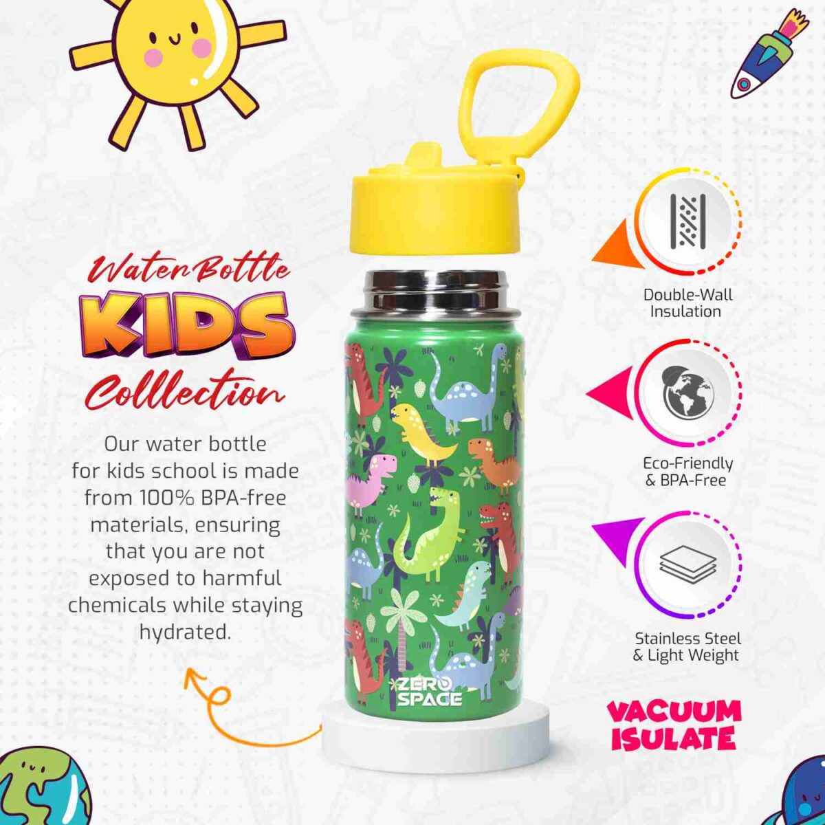 stainless steel water bottle for kids