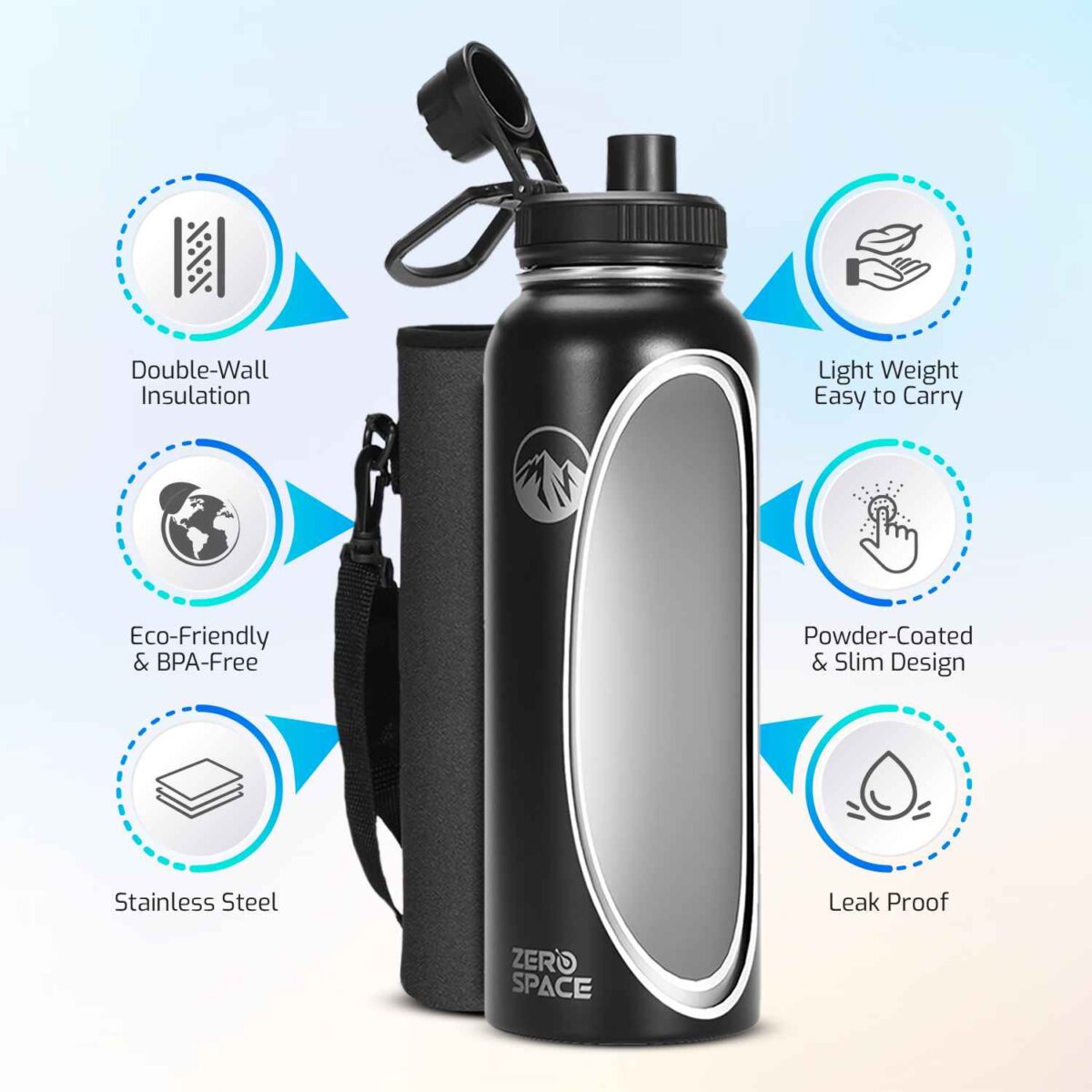 steel water bottle 1200ml