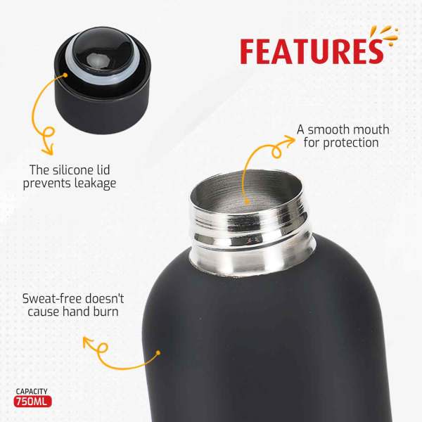 ZeroSpace Vacuum Flask 750ml – Black – photo 4