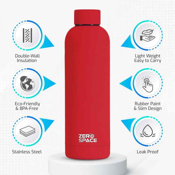 ZeroSpace Vacuum Flask 750ml – Red – photo 3