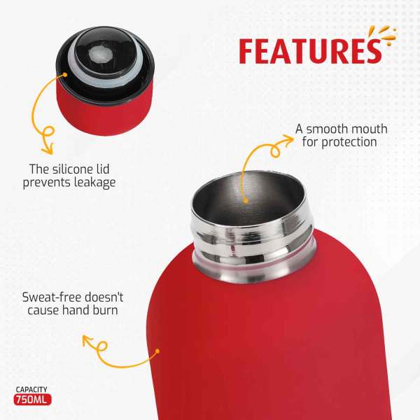 ZeroSpace Vacuum Flask 750ml – Red – photo 4