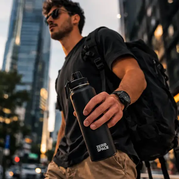 ZeroSpace 1 Litre Insulated Water Bottle – Black – photo 7