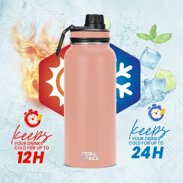 ZeroSpace 1 Litre Insulated Water Bottle – Pink – photo 5