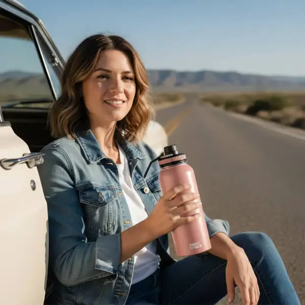 ZeroSpace 1 Litre Insulated Water Bottle – Pink – photo 7