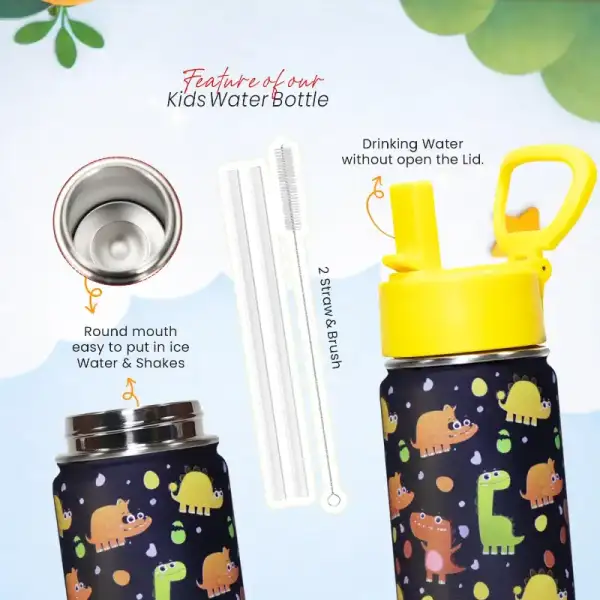 ZeroSpace Kids Water Bottle 500ml – Black – photo 4
