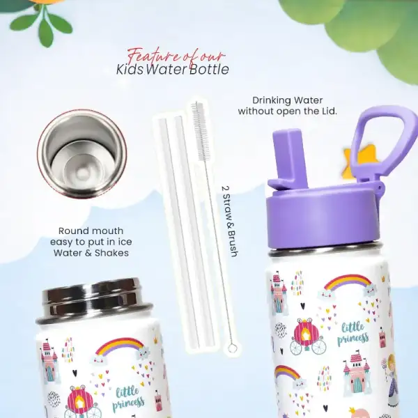 ZeroSpace Kids Water Bottle 500ml – White – photo 4