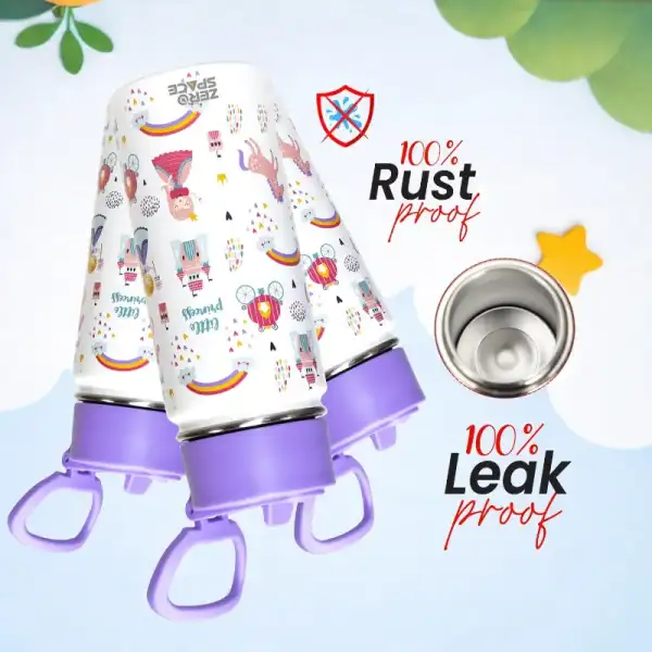 ZeroSpace Kids Water Bottle 500ml – White – photo 6