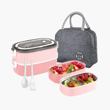 Stainless Steel Lunch Box – Pink