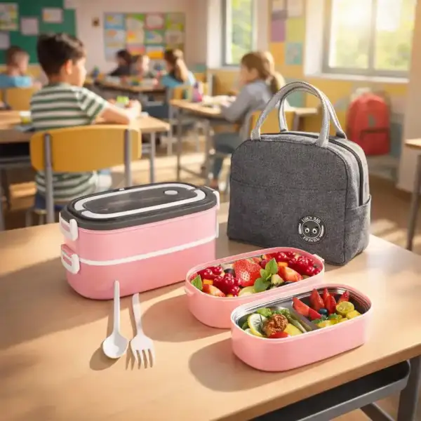 ZeroSpace Stainless Steel Lunch Box – Pink – photo 2