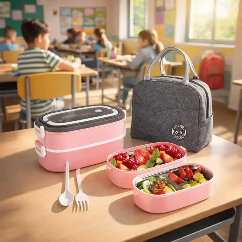 Stainless Steel Lunch Box – Pink