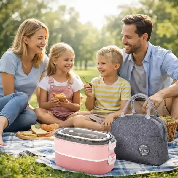 ZeroSpace Stainless Steel Lunch Box – Pink – photo 7