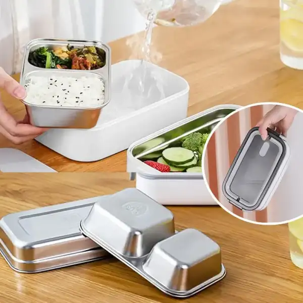 ZeroSpace Stainless Steel Lunch Box – White – photo 4