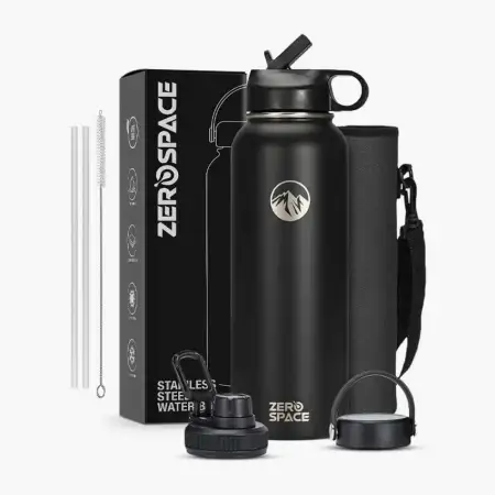 Stainless Steel Water Bottle 1200ml – Black