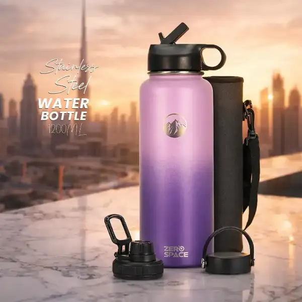 ZeroSpace Stainless Steel Water Bottle 1200ml – Purple – photo 2