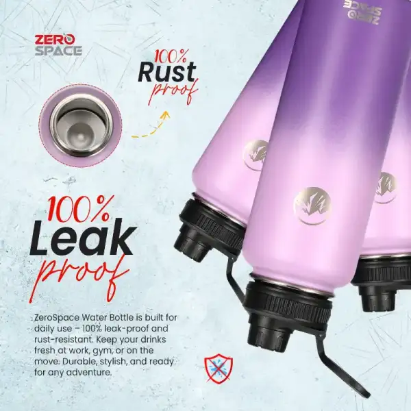 ZeroSpace Stainless Steel Water Bottle 1200ml – Purple – photo 6