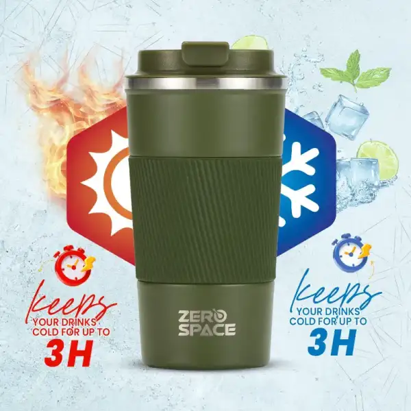 ZeroSpace Travel Coffee Mug 500ml – Green – photo 4