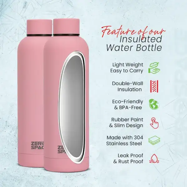 ZeroSpace Vacuum Flask 750ml – Pink – photo 4